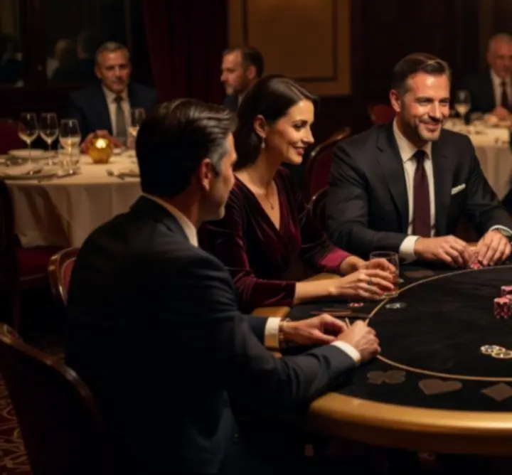 Stílusos offline pókerasztal játékban a Magyar Dining Experience pókerestéin